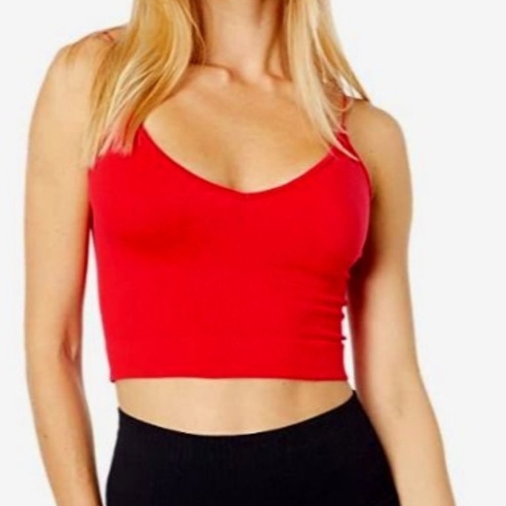 NWOT Free People Cherry Red Crop Top/Bralette